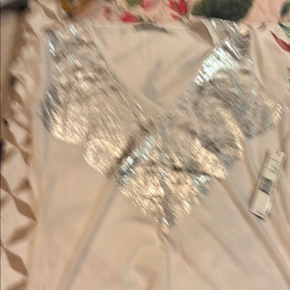 Silver Sequin Women's Top